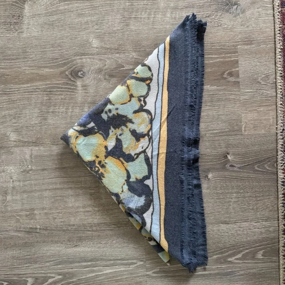 Max Studio Floral Square Scarf Shawl 50